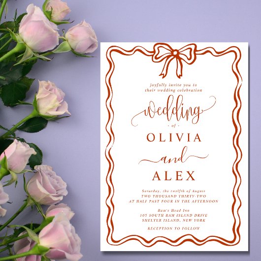 Einfache Einladung zum Hochzeitsfeiern