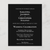 Einfache Einladung zum Hochzeitsfeiern im Black BU (Rückseite)