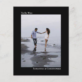 Einfache Einladung zum Hochzeitsfeiern im Black BU