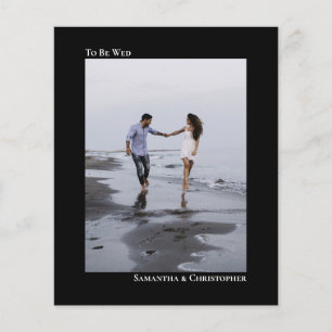 Einfache Einladung zum Hochzeitsfeiern im Black BU