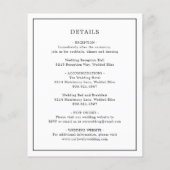 Einfache Einladung zum Hochzeitsfeiern in Schwarz Flyer (Hinten)