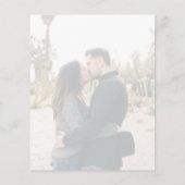 Einfache Einladung zum Hochzeitsfeiern mit grauem  (Rückseite)