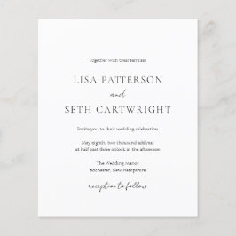 Einfache Einladung zum Hochzeitsfeiern mit klassis