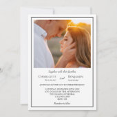 Einfache Einladung zum Hochzeitsfeiern mit Minimal (Vorderseite)