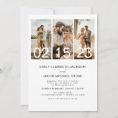 Einfache Einladung zum Hochzeitsfeiern mit Minimal (Vorderseite)