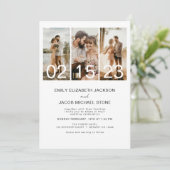 Einfache Einladung zum Hochzeitsfeiern mit Minimal (Stehend Vorderseite)