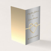 Einfache Einladung zum Hochzeitsfeiern mit Silber (Vorderseite)