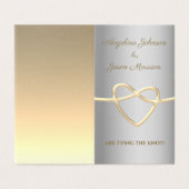 Einfache Einladung zum Hochzeitsfeiern mit Silber (Außenseite Aufgefaltet)