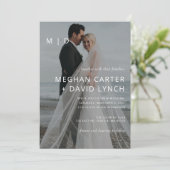 Einfache Einladung zum Hochzeitsfeiern mit vollem (Stehend Vorderseite)