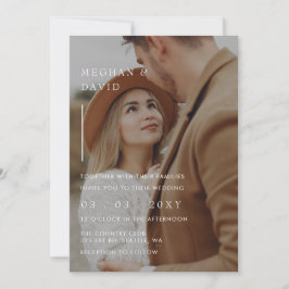 Einfache Einladung zum Hochzeitsfeiern mit vollem