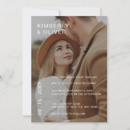 Einfache Einladung zum Hochzeitsfeiern mit vollem