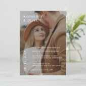 Einfache Einladung zum Hochzeitsfeiern mit vollem  (Stehend Vorderseite)