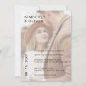 Einfache Einladung zum Hochzeitsfeiern mit vollem  (Vorderseite)