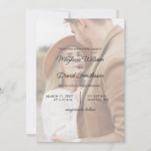 Einfache Einladung zum Hochzeitsfeiern mit vollem  (Vorderseite)