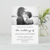 Einfache Einladung zum Hochzeitsfest Foto (Stehend Vorderseite)