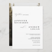 Einfache Einladung zum Hochzeitsschreiben von Skri (Vorne/Hinten)