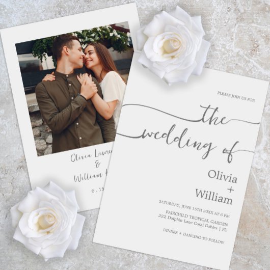 Einfache Einladung zum Hochzeitsschreiben von Skri