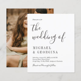 Einfache Einladung zum Schwarz-weißen Foto