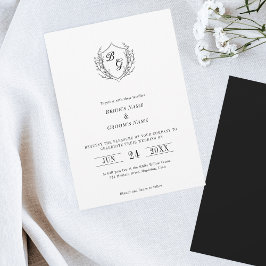 Einfache Einladung zum Vintagen Wappen