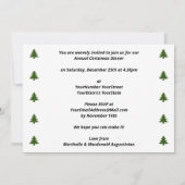 Einfache Einladung zum Weihnachtsessen (Rückseite)