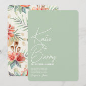 Einfache Einladung zur Blumenhochzeit (Vorne/Hinten)