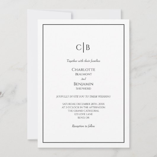 Einfache Einladung zur Einberufung einer Minimalis (Vorderseite)