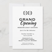 Einfache Einladung zur Eröffnung des Grand (Vorderseite)