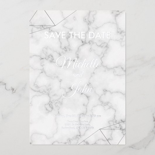 Einfache Einladung zur Farb-Hochzeit (Vorderseite)