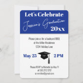 Einfache Einladung zur Foto Graduation Party (Rückseite)