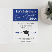 Einfache Einladung zur Foto Graduation Party