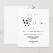 Einfache Einladung zur Haushaltshochzeit (Vorne/Hinten)