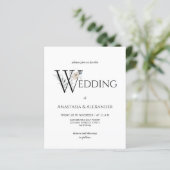 Einfache Einladung zur Haushaltshochzeit (Stehend Vorderseite)