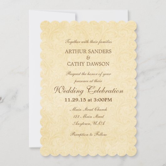 Einfache Einladung zur Hochzeit (Vorderseite)