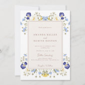 Einfache Einladung zur Hochzeit in der modernen Wi (Vorderseite)