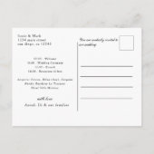 Einfache Einladung zur Hochzeit in Foto und Text (Rückseite)