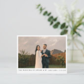 Einfache Einladung zur Hochzeit in Foto und Text (Stehend Vorderseite)