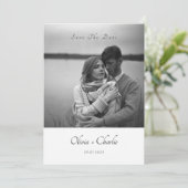 Einfache Einladung zur Hochzeit in Foto und Text (Stehend Vorderseite)