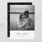 Einfache Einladung zur Hochzeit in Foto und Text (Vorne/Hinten)