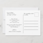 Einfache Einladung zur Hochzeit in Foto und Text (Rückseite)