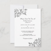 Einfache Einladung zur Hochzeit in Gray Nature (Vorderseite)