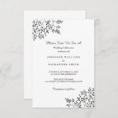 Einfache Einladung zur Hochzeit in Gray Nature (Vorne/Hinten)