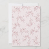 Einfache Einladung zur Hochzeit in Rosa (Rückseite)