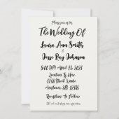 Einfache Einladung zur Hochzeit QR Code freundlich (Vorderseite)