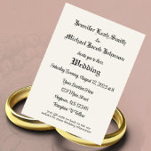 Einfache Einladung zur Hochzeit QR Code freundlich