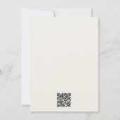 Einfache Einladung zur Hochzeit QR Code freundlich (Rückseite)