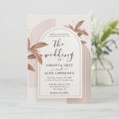 Einfache Einladung zur Hochzeit von Blume (Stehend Vorderseite)