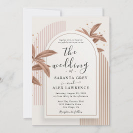 Einfache Einladung zur Hochzeit von Blume