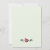 Einfache Einladung zur Hochzeit von Rosa und Orang (Rückseite)