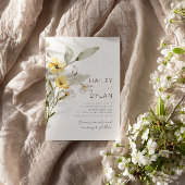 Einfache Einladung zur Hochzeit von Wildblumen