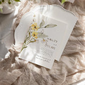 Einfache Einladung zur Hochzeit von Wildblumen